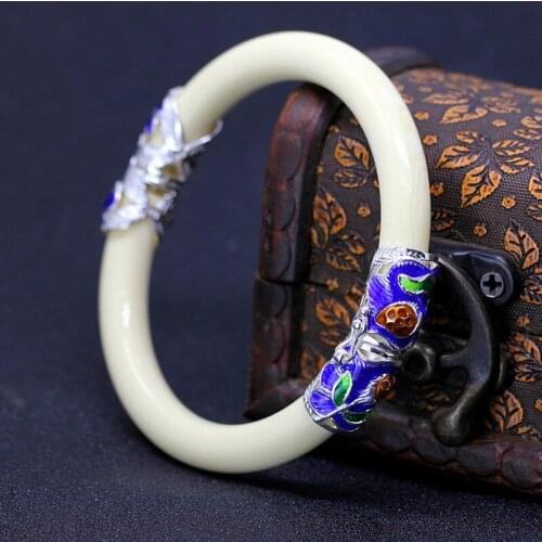 New womens paint cloisonne fashion beauty ivory woman bracelet