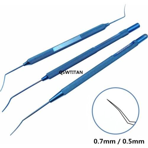 Ophthalmic Titanium Instrument 0.5 0.7mm Semi-sharp tip Repositor Synechiae Spatula eye tools