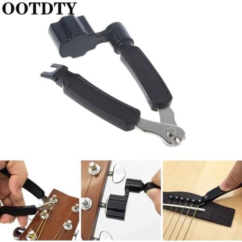 OOTDTY 3 in 1 Guitar String Winder String Cutter Bridge Pin Puller Repair Tool String Winder