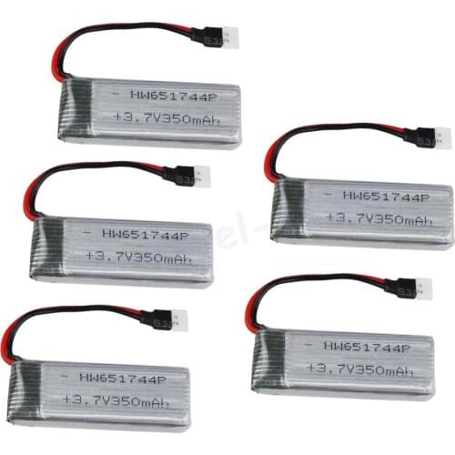Wholesae 5pcs/lot Rc Liop Battery 3.7V 350mAh for Syma X3 RC Quadcopter RC Helicopter Car Boat