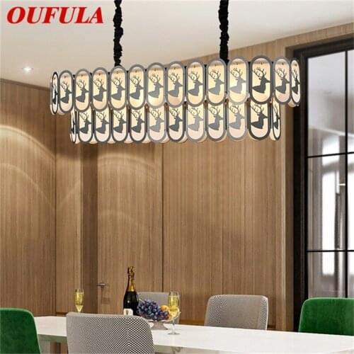 OUFULA Pendant Light Postmodern Creative Crystal Lamp Luxury Decorative for Home Dining Living Room