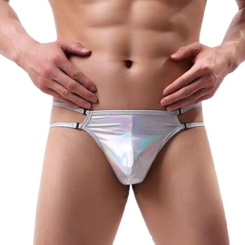 Men Thong G-string Jockstrap String Sexy Faux Leather Panties Jockstrap Slip Homme Underwear Lingerie Erotic T-back Underpants