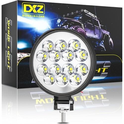 42W DC9V-60V 7500K 14LED Work Light Mini Round LED Light Super Bright Daylight White Yellow Light for Car,Motorcycle,Trucks Car