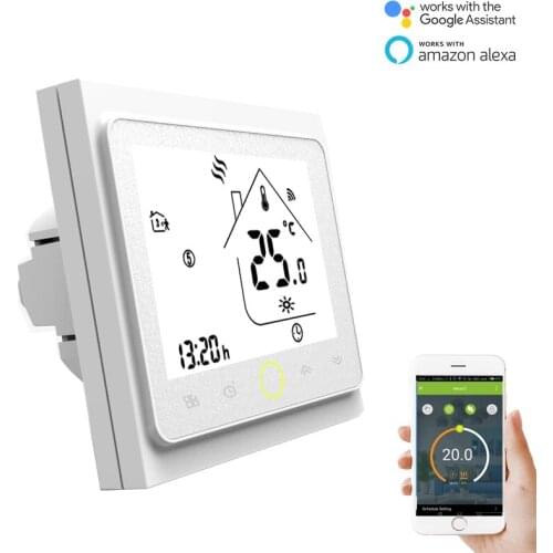 Wifi Thermostat For Water/Gas Boiler LCD Display Smart WIFI Temperature Controller Works With Alexa Voice Control smart life APP