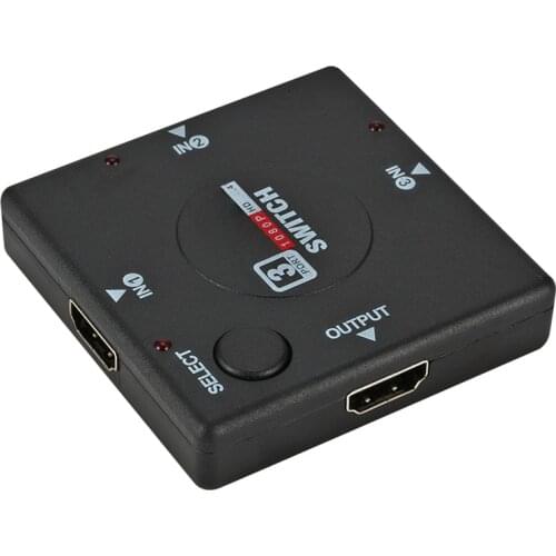 1PCS 3 input1 Output Mini 3 Port HDMI-compatible Switch Switcher Splitter Box Selector For HDTV 1080P Video KVM Switcher Adaptor