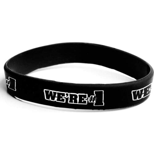 300pcs We're Number 1 Silicone Wristbands Bracelets Free Shipping by DHL