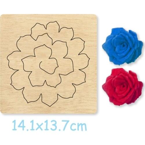 3D Rose Flower Easy to Make Flower Wooden Mold Cutting Wood Dies For DIY Earrings/Headwear/Brooch/Clothing Accessories 2020 New
