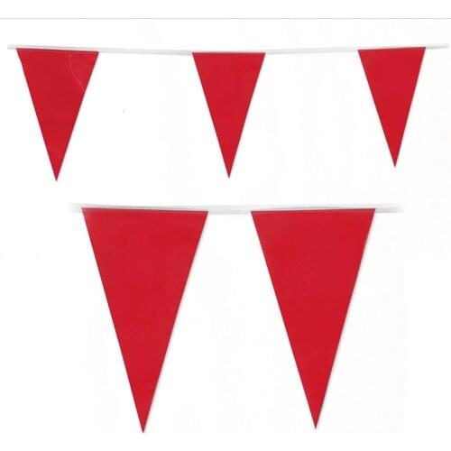 80 M Big size Red Fabric Bunting flags garden Party supplies,festive &party decoration,Red wedding Christmas birthday supplies