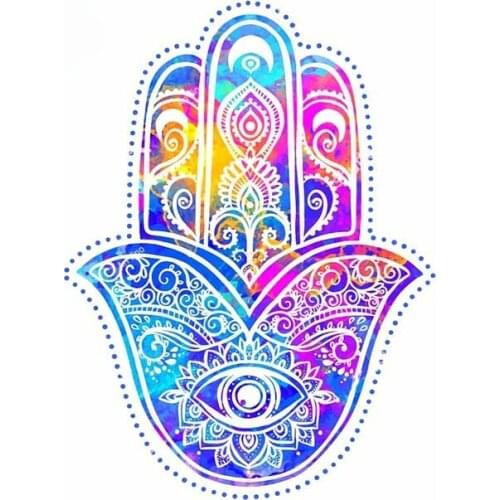 Car Stickers Decor Motorcycle Decals Hamsa Hand Decorative Accessories Creative Sunscreen Waterproof PVC,13cm X 10cm