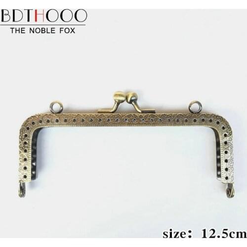 BDTHOOO 10pcs 12.5cm Kiss Clasp Lock Handles Metal Wallet Purse Frame for DIY Making Arch Bronze Bags Handbag Hardware Parts