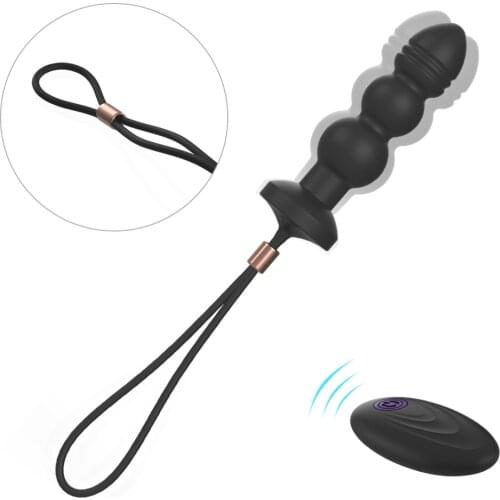 Wireless Remote Anal Vibrator For Men Women Masturbate Butt Plug Vibrating Anus Prostate Massage Anal Bead Plug Sex Toy For Male