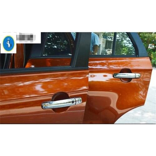 Yimaautotrims Side Car Door Pull Doorknob Handle Cover Trim / With Smart Key Hole Fit For Suzuki SX4 s-cross 2014 - 2020 ABS