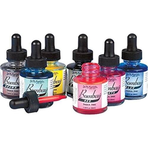 Dr. Martin ink Bombay color Indian ink waterproof anti-blocking tick line color ink fountain pen ink 30ml