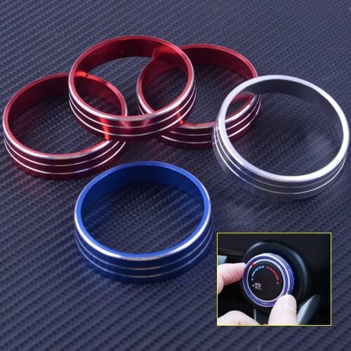 CITALL 3pcs Car A/C Heater Climate Control Switch Buttons Knobs Cover Trim Ring Fit For Mitsubishi Lancer Outlander
