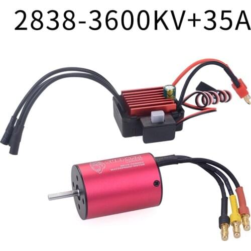 Surpass Hobby New KK Combo 2838 3600KV Brushless Motor +35A ESC for Traxxas HSP T1/16 1/14 RC Car