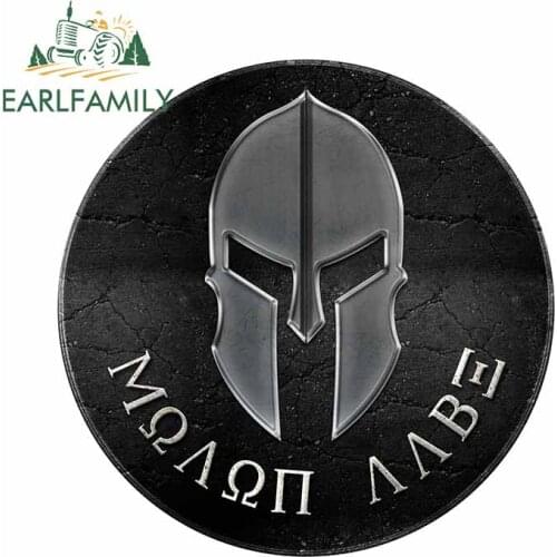 EARLFAMILY 13cm x 12.9cm for MOLON LABE Spartan Helmet Windows Car Stickers Bumper Personality Decal Laptop Trunk Vinyl Car Wrap