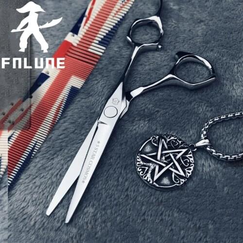 FnLune 5.5inch ATS-34 Japan Steel Professional Hair Salon Scissors Cut Barber Accessories Haircut Shear Hairdressing Scissors