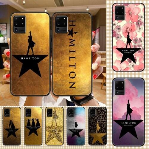 Hamilton Musical Lyrics Phone case For Samsung Galaxy Note 4 8 9 10 20 S8 S9 S10 S10E S20 Plus UITRA Ultra black pretty cover