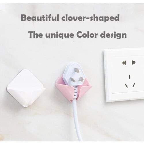 2 Pcs Fashion Socket Strong Hook Set Bathroom Kitchen Plug Hook Power Plug Socket Hanger Holder