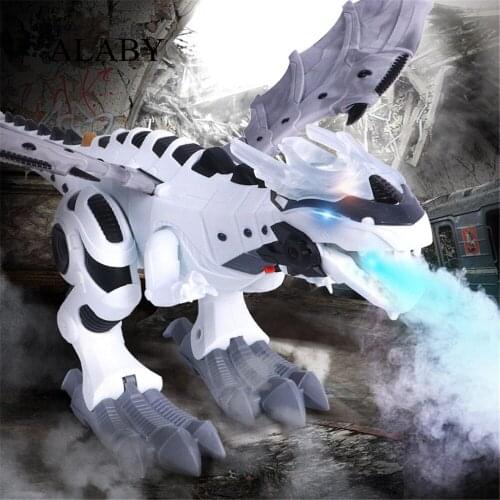 Intelligent Dinosaur Model Alaby Electric Mechanical Spray Dinosaur Electric Toy Children Hobby Toys Cartoon Electronic Walking