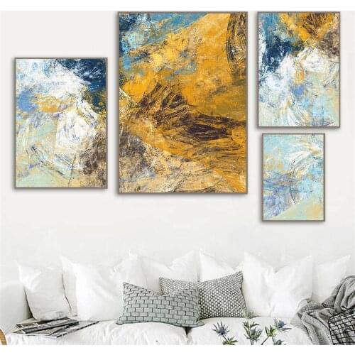 Nordic Color Texture Wall Art Poster Doodle Art Prints Abstract Canvas Painting Minimalist Pictures Living Room Home Decoration