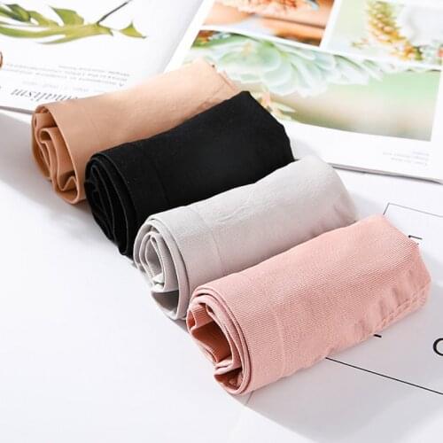 2020 New Arrival Cozy Breathable Solid Color Seamless Briefs Lace Trim High Waist Panties Hip Lift Up Briefs For Women