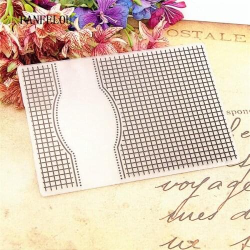 NEW 10.5x14.8cm Ribbon edge Embossing folders Plastic For Scrapbooking DIY Template Fondant Cake Photo Album Card Making