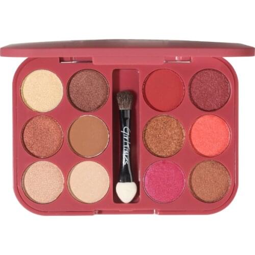 12 Colors Eyeshadow Pallete Waterproof Shimmer Pearl Eye Shadow Matte Shimmer Eye Makeup