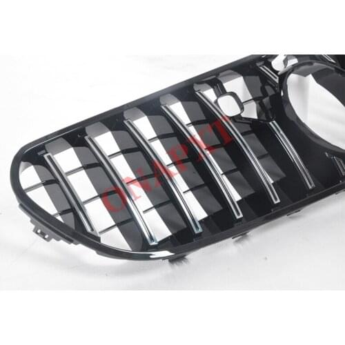 Plastic Front Bumper Grill Mesh Racing Middle Grill Center GT Vertical Bar 2015-2020 For Benz S-Class Coupe W217 C217 A217