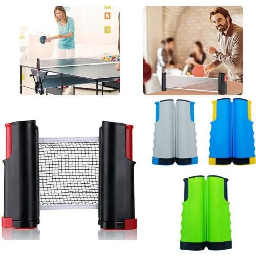Portable Ping Pong Net Rack Retractable Table Tennis Net for Ping Pong Train Gym Home 1.7Meter Can Clamp Thickness 5cm