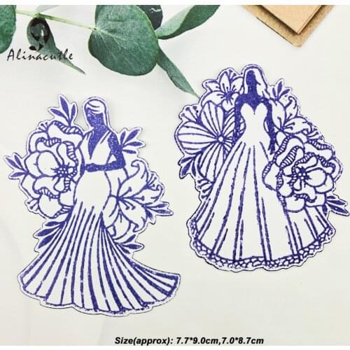 Letterpress 2PC Stamping Metal Cut Dies Wedding Floral Bride Lady Scrapbook Paper Craft Handmade Album Card Punch Art 20102324