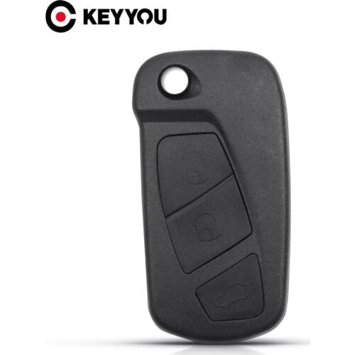 KEYYOU Replacement Flip Car Key Case Cover Shell For Ford KA 3 Buttons Remote Folding Key Housing Case Holder