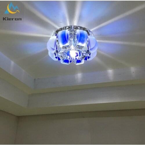 Modern Simple Bright Crystal LED Ceiling Lamp Living Room Bedroom Study Bathroom Ceiling Lights Room Decor Flower Ceiling Lamps