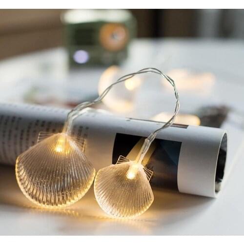 Led Shell Lights String Restaurant Outdoor Courtyard Lawn Atmosphere Decorative Lights String
