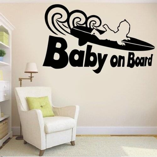 Baby on Board Quote Wall Decals Bedroom Living Room Decoration Vinyl Poster Stickers Removable Wallpaper A372