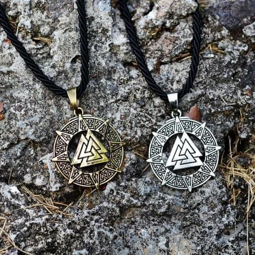 Vintage Gold Color OM Viking Amulet Totem Pendant Collar Choker Necklace Chain For Women Fashion Jewelry MotherDay Gift