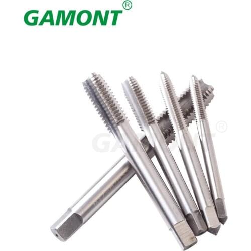 GAMONT High Quality Taps Straight Flute Machine Screw Taps And Die Set Silvery For Material Iron Copper Mater Hss Taps 1/8-5/16