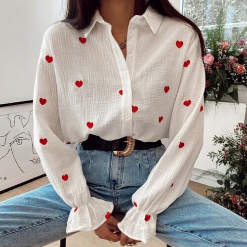 WENYUJH Women's Shirts With Embroidery