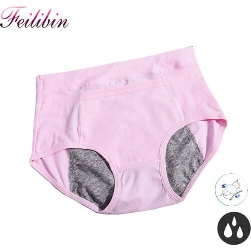 ZJX Leak Proof Menstrual Period Panties Women Underwear Physiological Pants Breathable Cotton Health Ladies Seamless Briefs