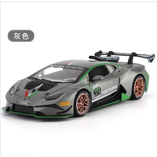 1:32 Lambo Huracan Sports Car Alloy Simulation Car Model Sound And Light Pull Back Toy Car Gifts For Boys
