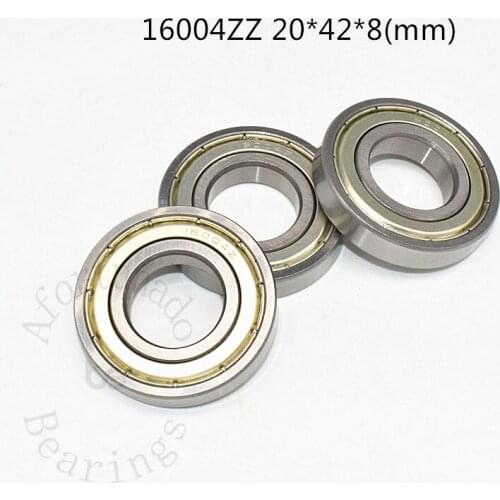 16004ZZ 20*42*8mm 1Piece free shippping bearing 16004 chrome steel deep groove bearing