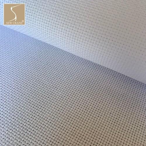 16CT Counted Cross Stitch Fabric Cotton Embroidery Envenweave Fabric Aida Cloth, White Color