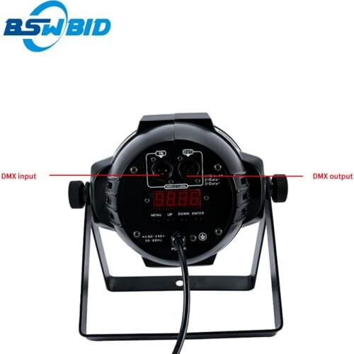 18x18W 18x18W RGBWA+UV Aluminum Alloy LED Flat Par Light DMX 512 For DJ Disco Party Projector Nightclub Bar Stage Lighting