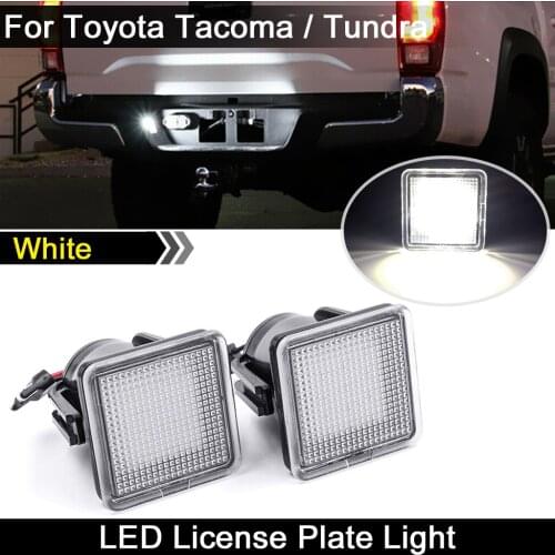 2Pcs For Toyota TACOMA 2016-2019 TUNDRA 2014-2019 High Brightness White LED License Plate Light Number Plate Lamp