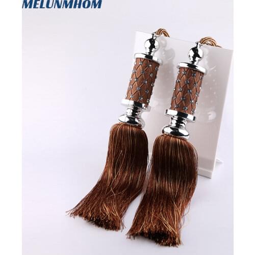 2 Piece/ Pair Luxury Home Decoration Curtain Clips Accessories Hanging Belt Ball Curtain Strap Tassel Tieback Buckle Top Quality