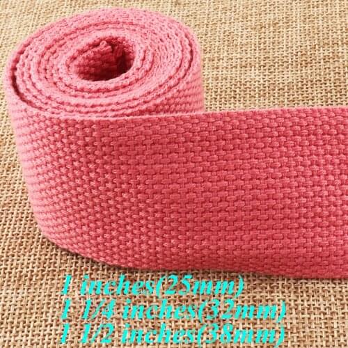 32MM/38mm Powder Pink Cotton Soft Webbing Solid Keychain Key Fob Webbing Lanyard Webbing Belt Webbing 32mm Dog Collar