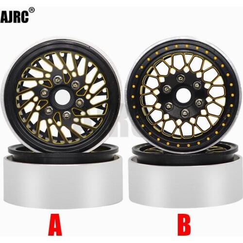 4pcs 1.9inch Metal Wheel Hub Rim Beadlock For 1/10 Rc Crawler Car Trx4 Bronco Rc4wd D90 D110 Axial Scx10 Yikong Jimny Cfx TRX6