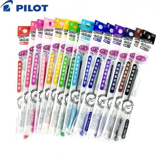 6pcs/lot Pilot Hi-Tec-C Coleto Gel Multi Pen Refill 0.4mm Black/Blue/Red/ 15 colors available
