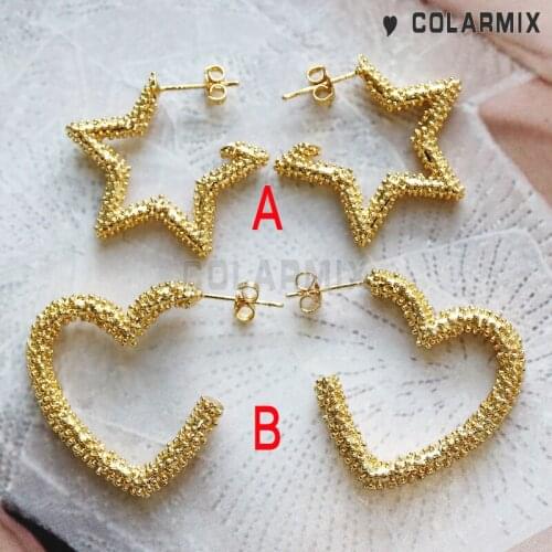 8 pairs Hoop earrings Star stud earrings heart hoop earrings fashion jewelry accessories for women 51105