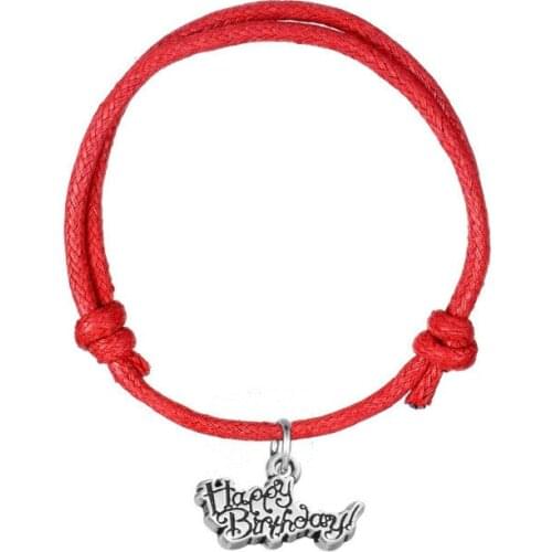 Happy Birthday Dangle Charm Bracelet Wish Card Bracelet For Best Friends Birthday Gifts Girlfriends Dropshipping